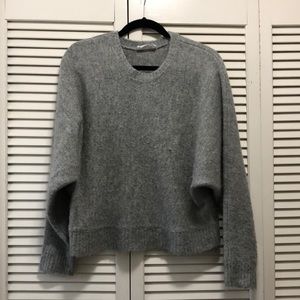 Grey Crop top sweater